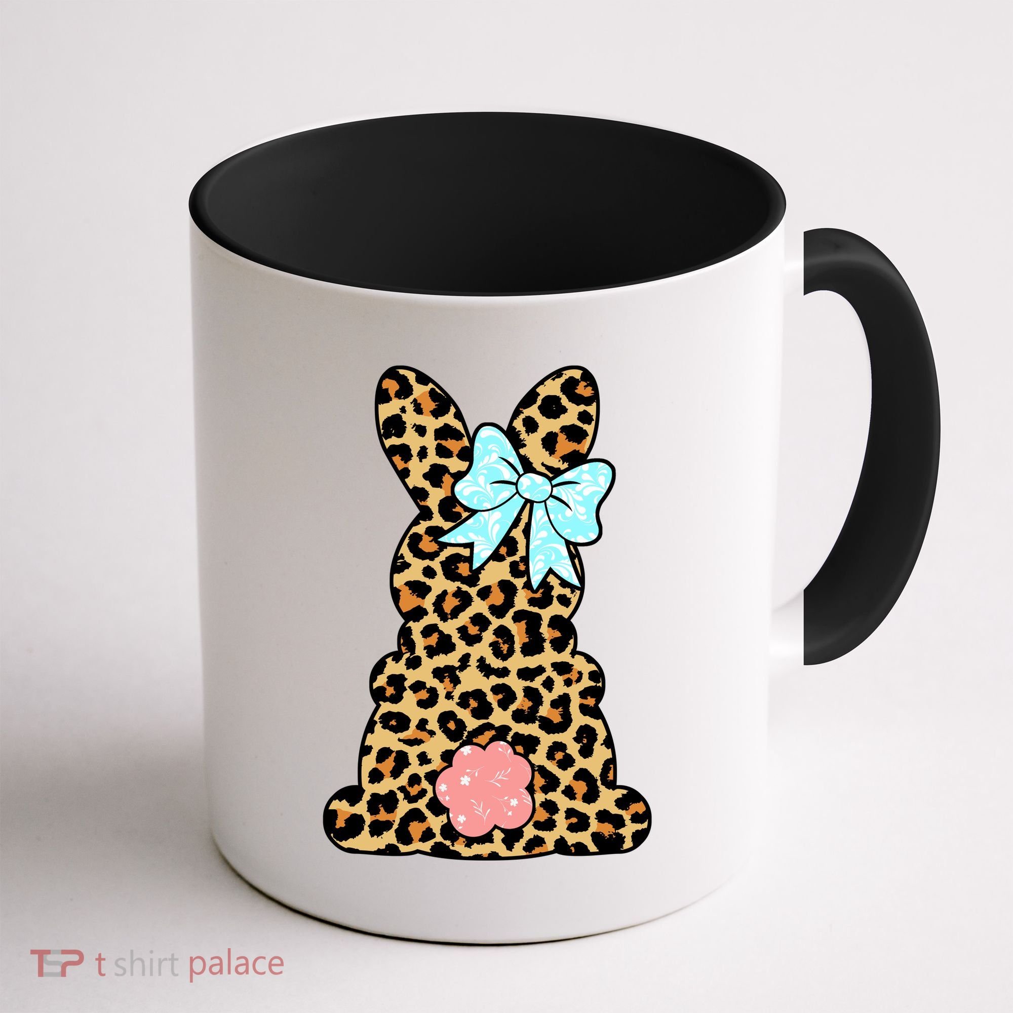 Easter Bunny Leopard Print Coffee Mug