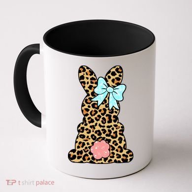 Easter Bunny Leopard Print Coffee Mug