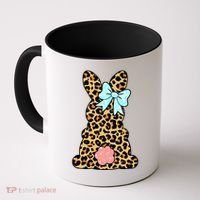 Easter Bunny Leopard Print Coffee Mug thumb 0
