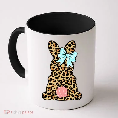 Easter Bunny Leopard Print Coffee Mug