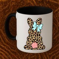 Easter Bunny Leopard Print Coffee Mug thumb 2