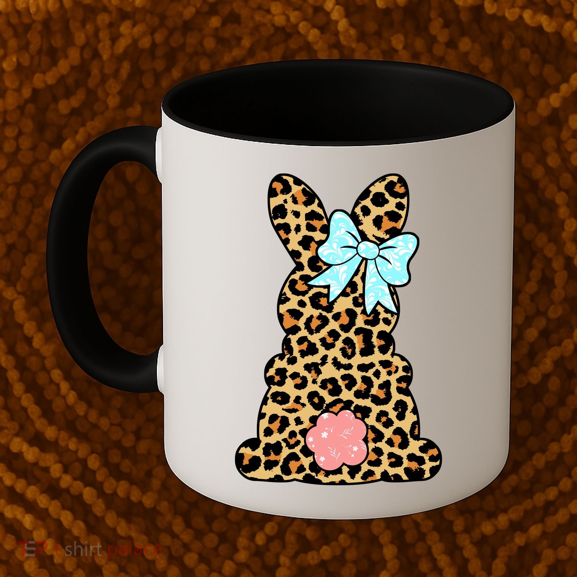Easter Bunny Leopard Print Coffee Mug