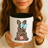 Easter Bunny Leopard Print Coffee Mug thumb 3