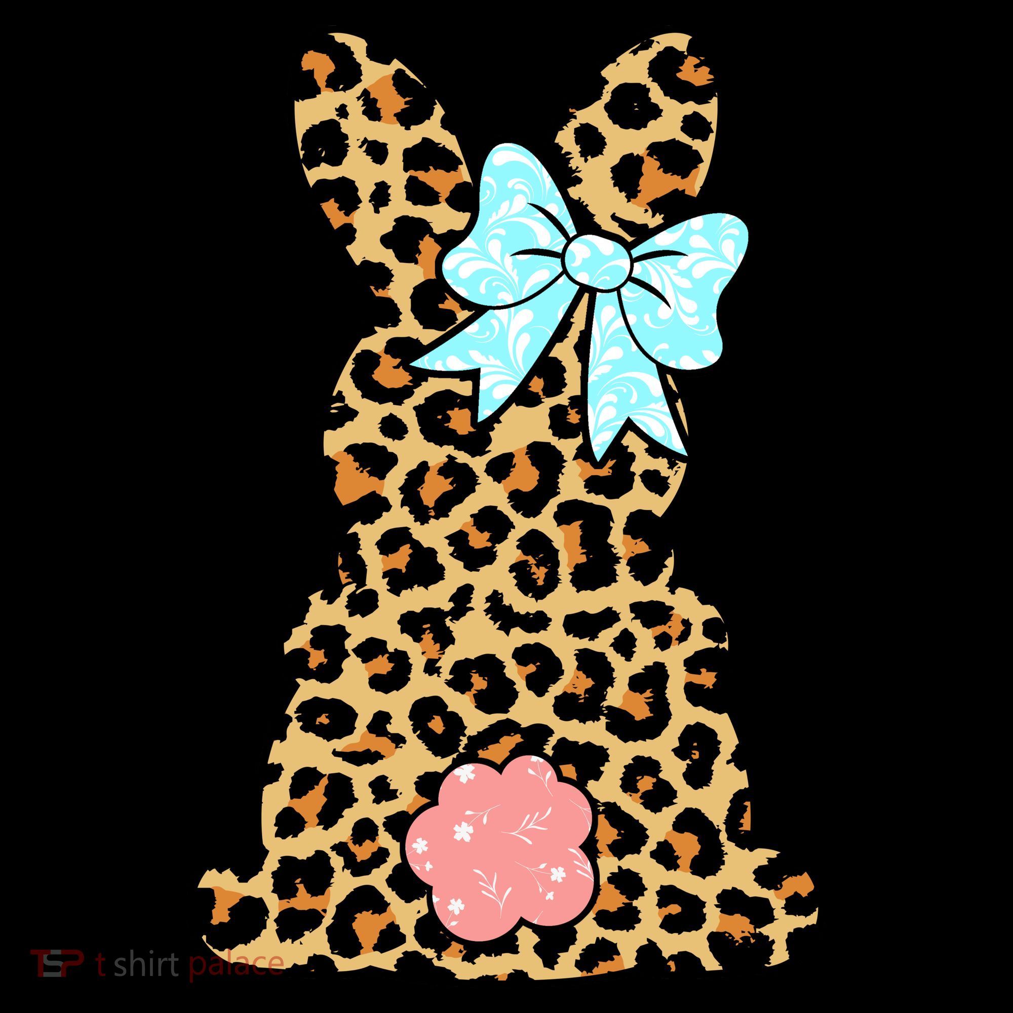 Easter Bunny Leopard Print Coaster