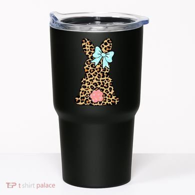 Easter Bunny Leopard Print Tumbler