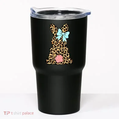 Easter Bunny Leopard Print Tumbler