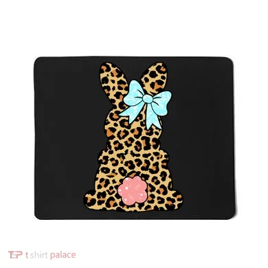 Easter Bunny Leopard Print Mousepad
