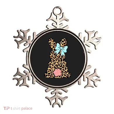 Easter Bunny Leopard Print Ornament