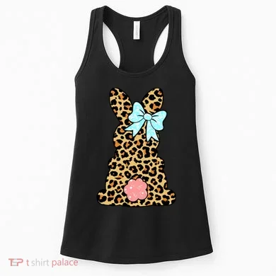 Easter Bunny Leopard Print Women's Tank Top