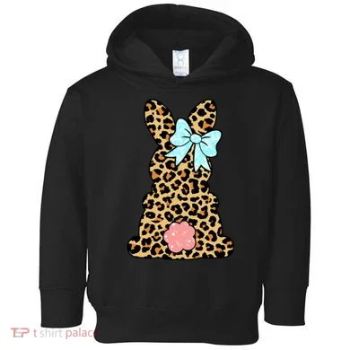 Easter Bunny Leopard Print Toddler Hoodie