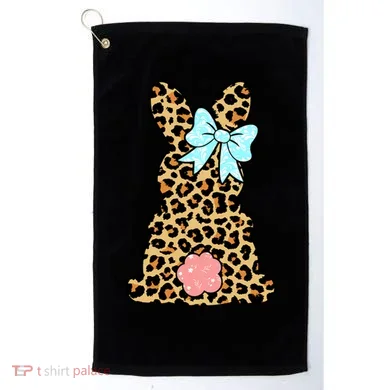Easter Bunny Leopard Print Golf Towel