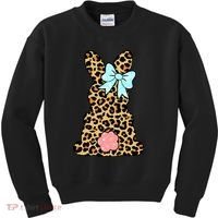 Easter Bunny Leopard Print Kids Sweatshirt thumb 0