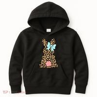 Easter Bunny Leopard Print Kids Hoodie thumb 0