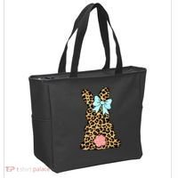 Easter Bunny Leopard Print Tote Bag thumb 2