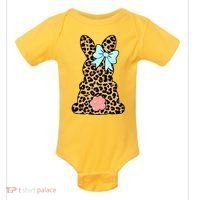 Easter Bunny Leopard Print Baby Bodysuit thumb 0
