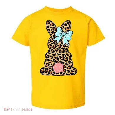 Easter Bunny Leopard Print Toddler T-Shirt