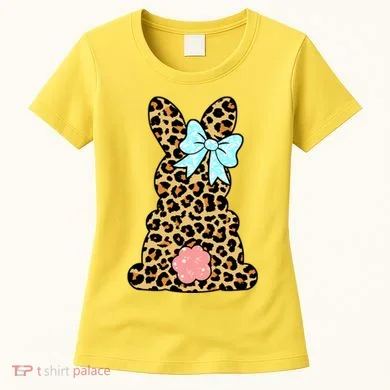 Easter Bunny Leopard Print Women's T-Shirt