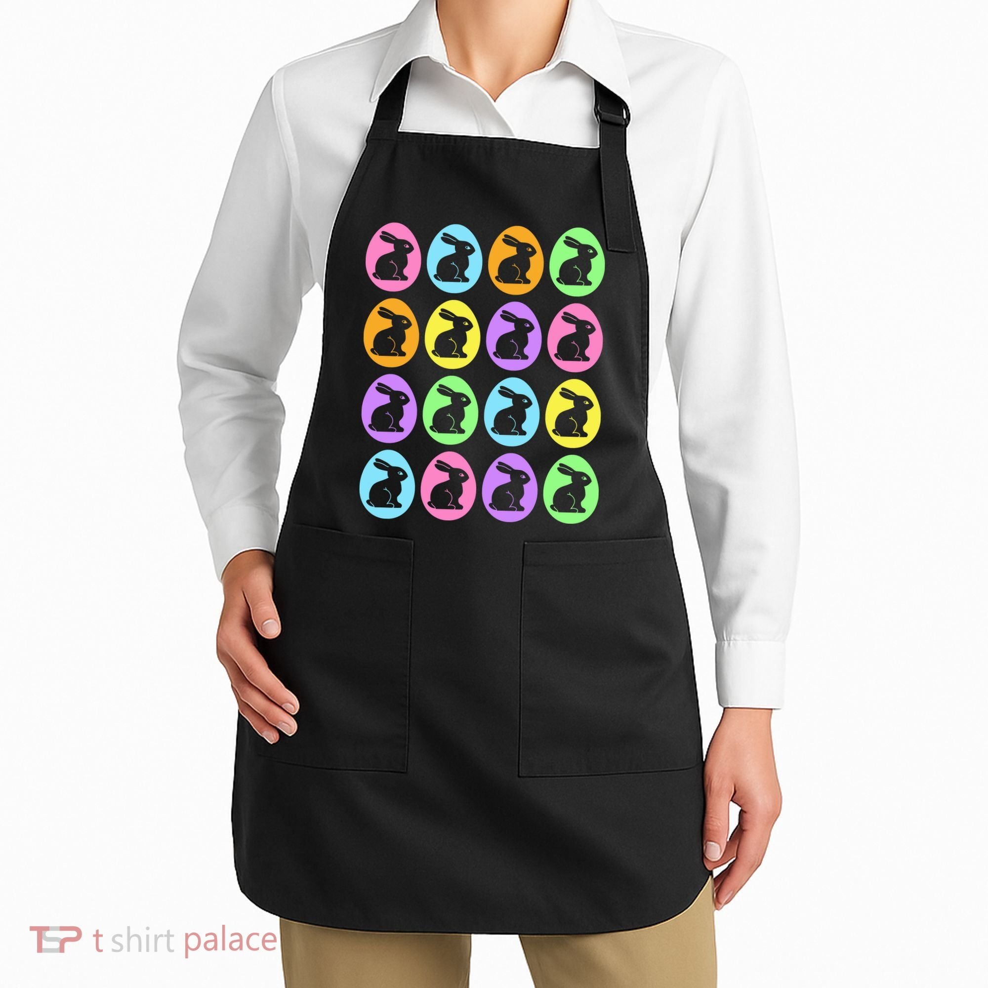 Easter Bunny Rabbit Eggs Apron