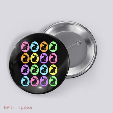 Easter Bunny Rabbit Eggs Button