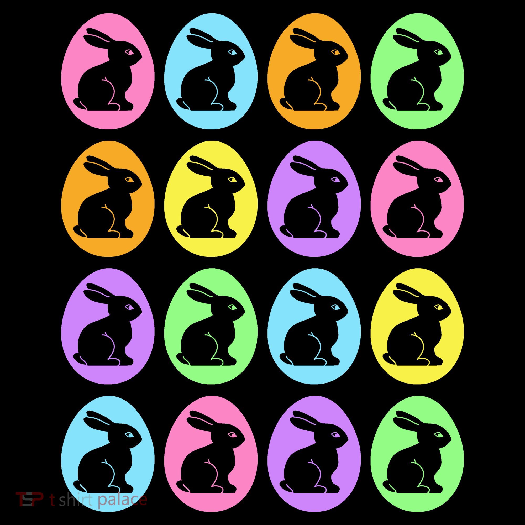 Easter Bunny Rabbit Eggs Button