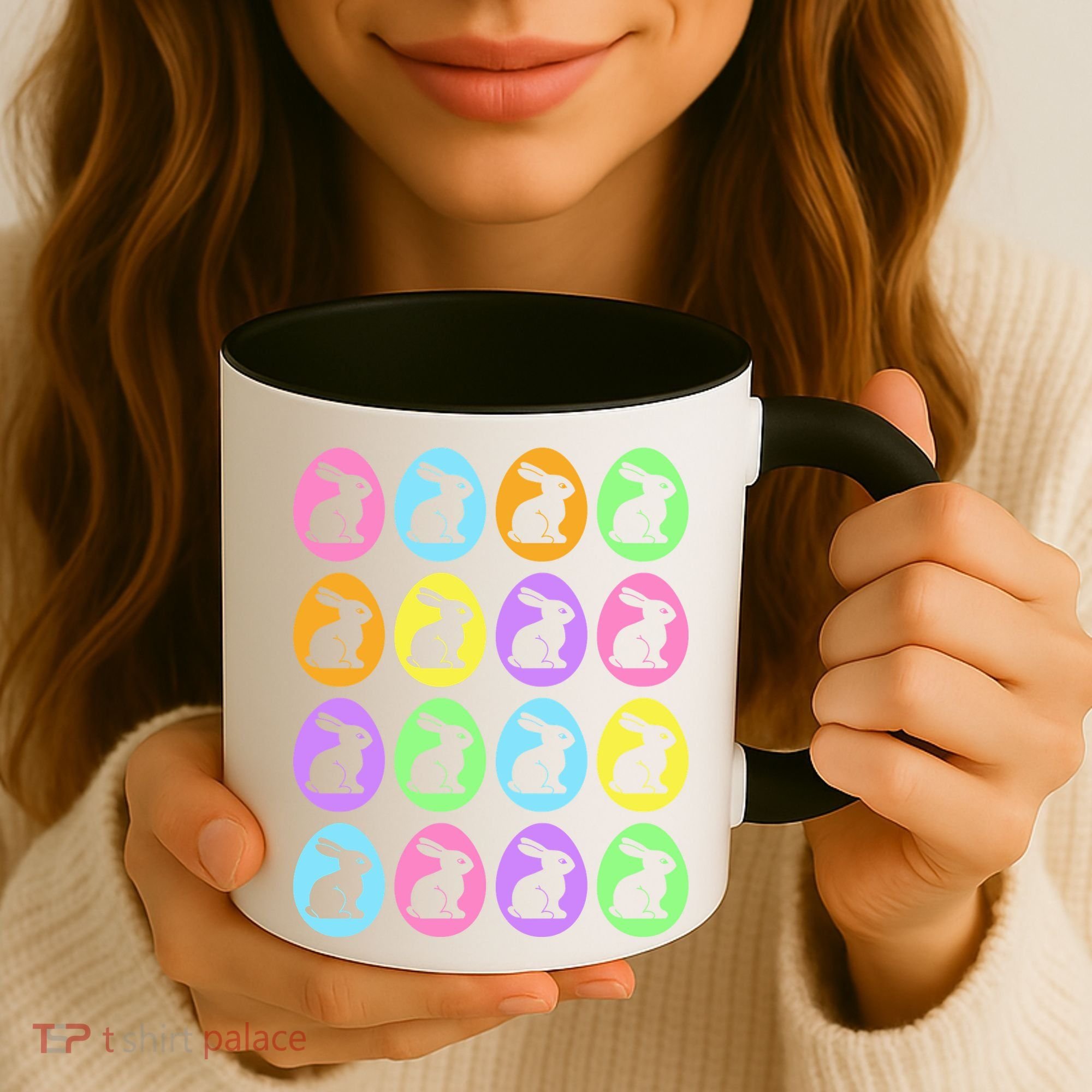 Easter Bunny Rabbit Eggs Coffee Mug