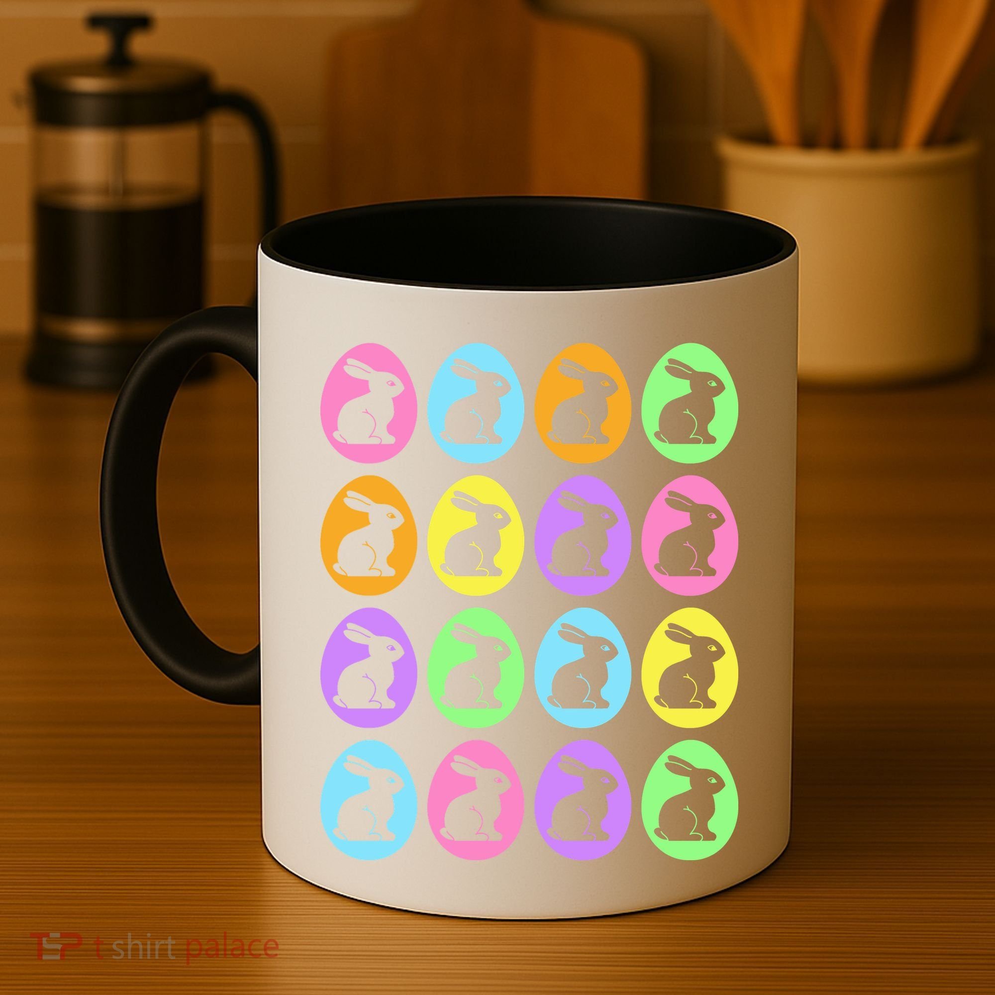 Easter Bunny Rabbit Eggs Coffee Mug