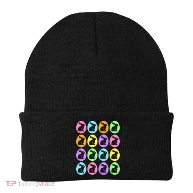 Easter Bunny Rabbit Eggs Beanie