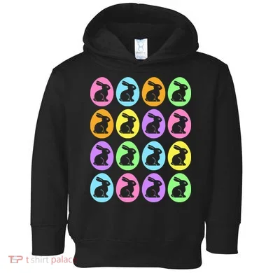 Easter Bunny Rabbit Eggs Toddler Hoodie