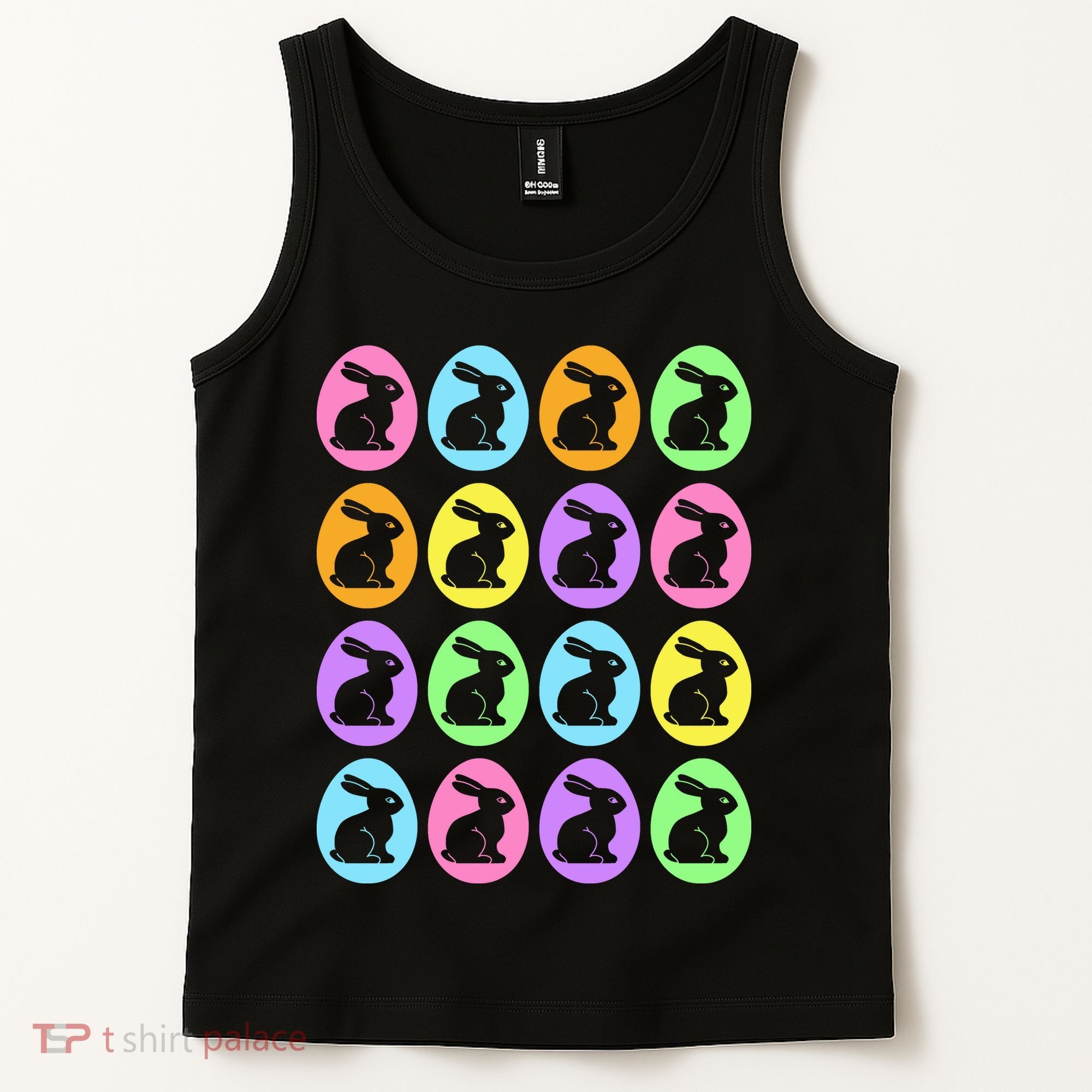 Easter Bunny Rabbit Eggs Tank Top