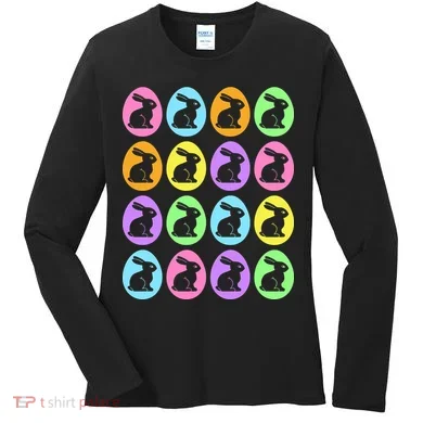 Easter Bunny Rabbit Eggs Women's Long Sleeve Shirt