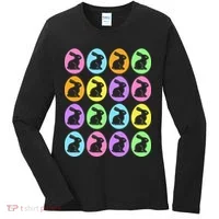 Easter Bunny Rabbit Eggs Women's Long Sleeve Shirt thumb 0