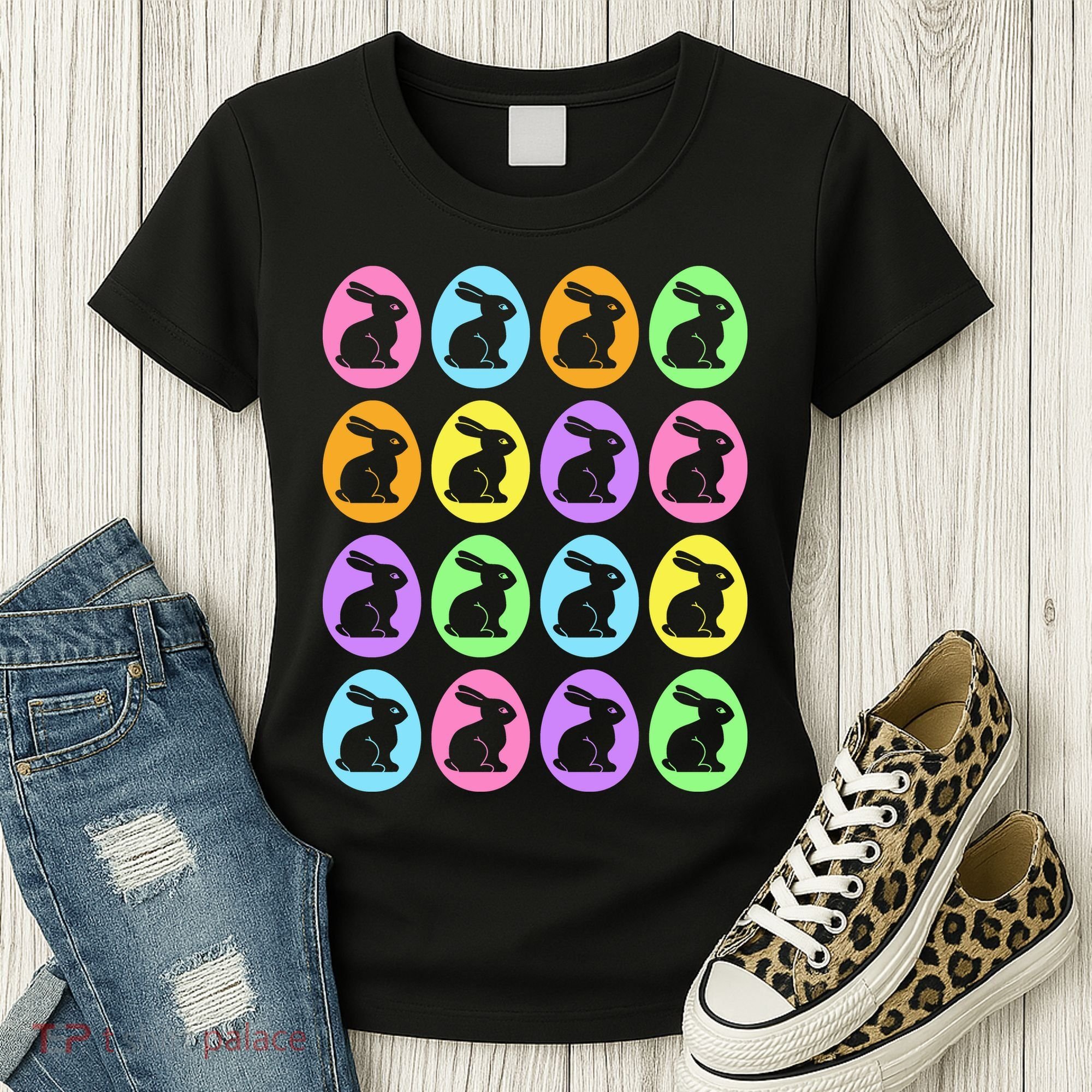 Easter Bunny Rabbit Eggs Women's T-Shirt