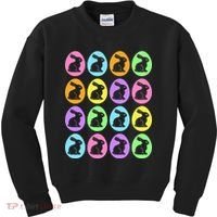 Easter Bunny Rabbit Eggs Kids Sweatshirt thumb 0