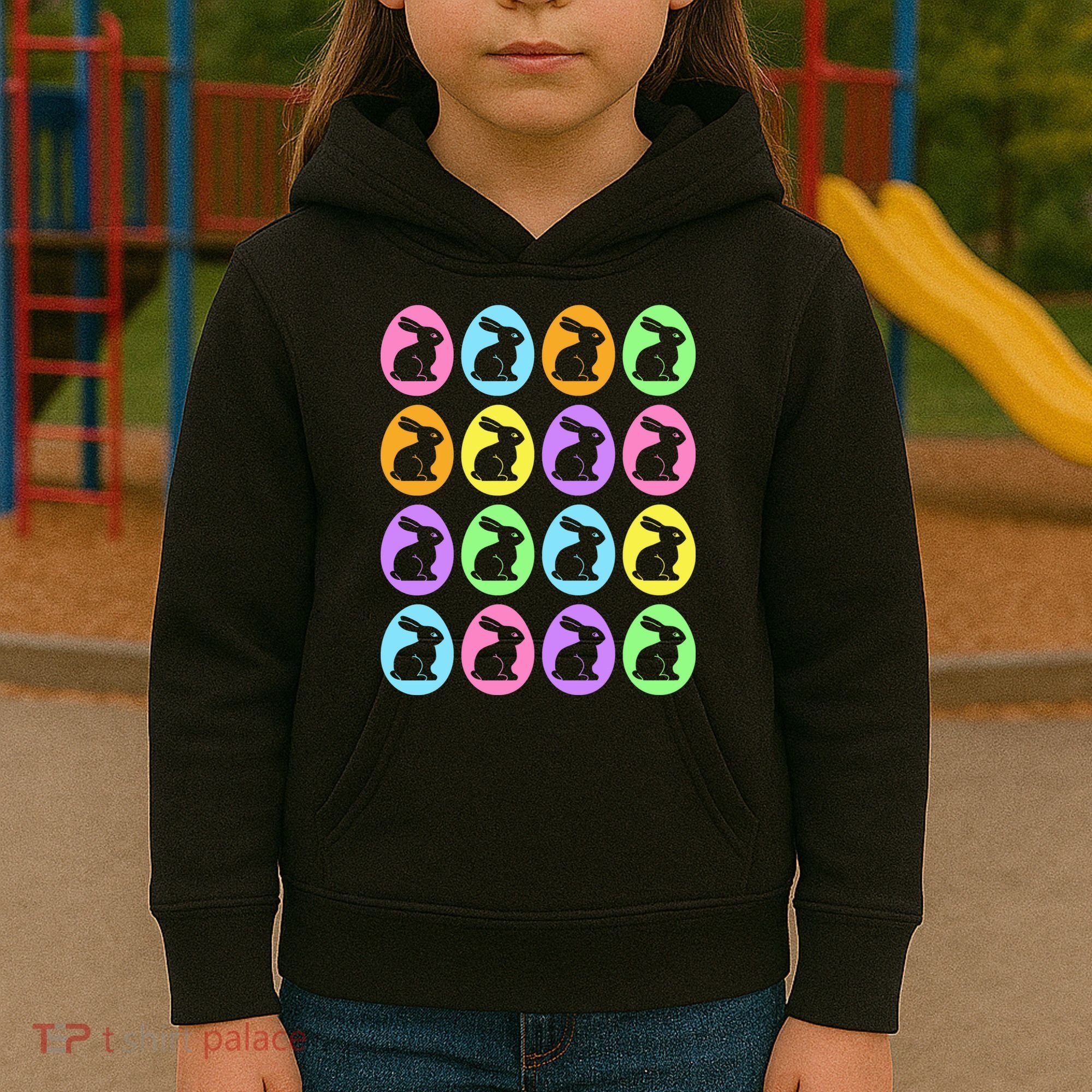 Easter Bunny Rabbit Eggs Kids Hoodie