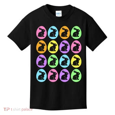 Easter Bunny Rabbit Eggs Kids T-Shirt
