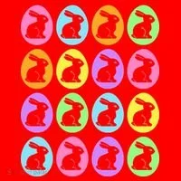 Easter Bunny Rabbit Eggs Santa Hat thumb 1