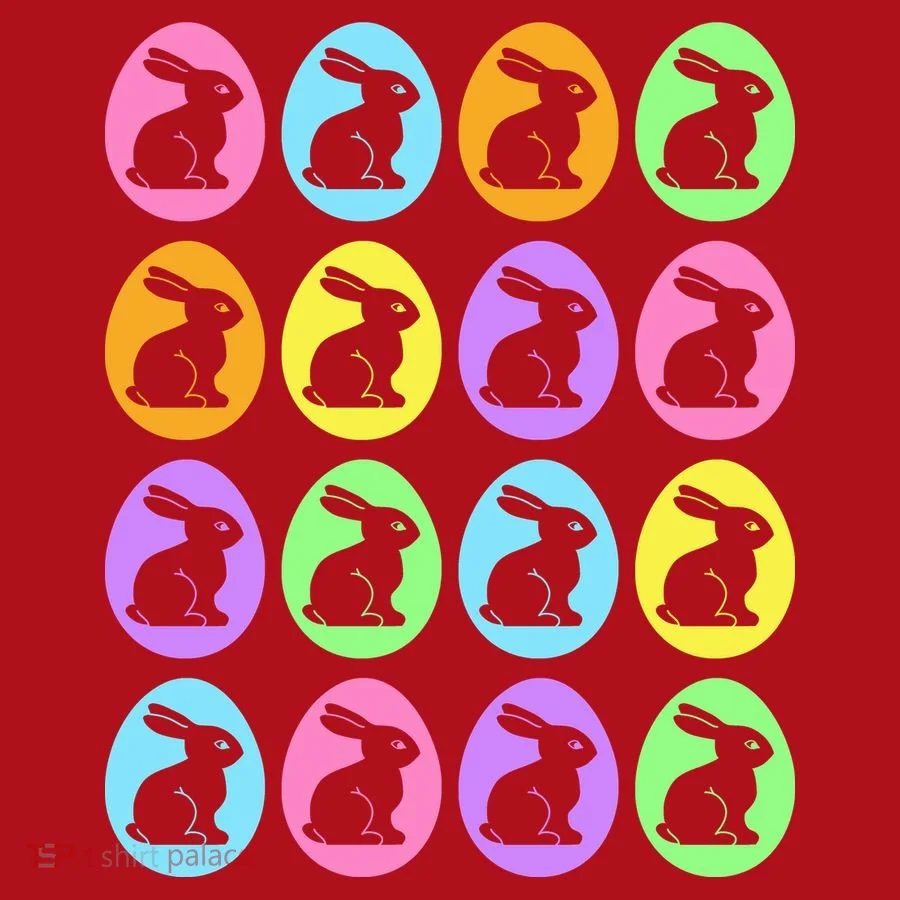 Easter Bunny Rabbit Eggs Christmas Stocking