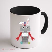 Easter Bunny Robot Coffee Mug thumb 1