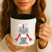 Easter Bunny Robot Coffee Mug thumb 3
