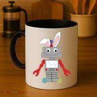 Easter Bunny Robot Coffee Mug thumb 4