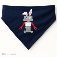 Easter Bunny Robot USA-Made Doggie Bandana thumb 0