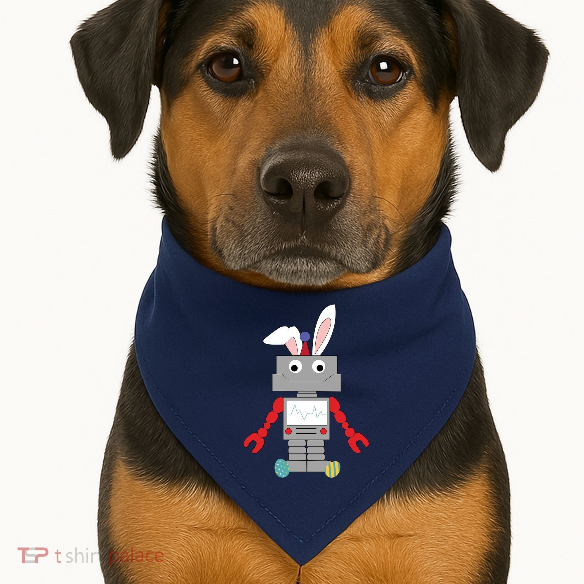 Easter Bunny Robot USA-Made Doggie Bandana