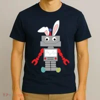 Easter Bunny Robot T-Shirt thumb 3