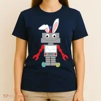Easter Bunny Robot T-Shirt thumb 4