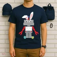 Easter Bunny Robot T-Shirt thumb 6