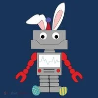 Easter Bunny Robot T-Shirt thumb 7