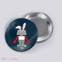 Easter Bunny Robot Button thumb 0