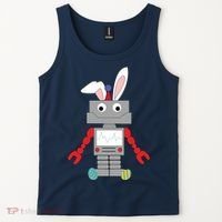 Easter Bunny Robot Tank Top thumb 2