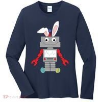Easter Bunny Robot Women's Long Sleeve Shirt thumb 0