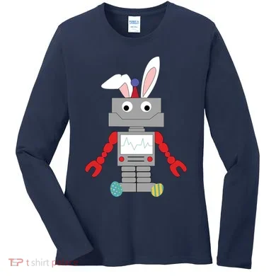 Easter Bunny Robot Women's Long Sleeve Shirt